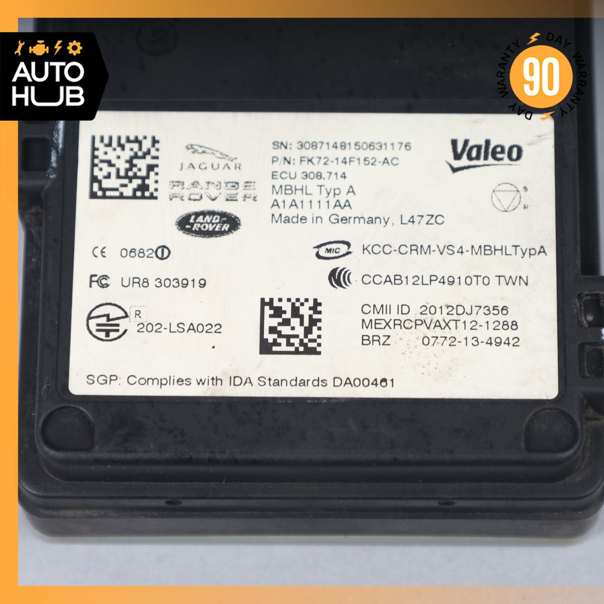 Jaguar X152 F-Type S Rear Left or Right Blind Spot Radar Distance Sensor Module - photo 7