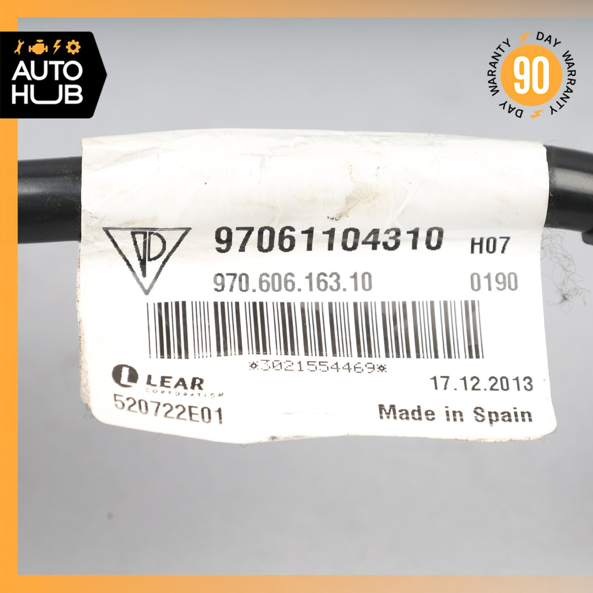 Porsche Panamera 970 Negative Battery Cable Harness 97061104310 OEM 70k - photo 11