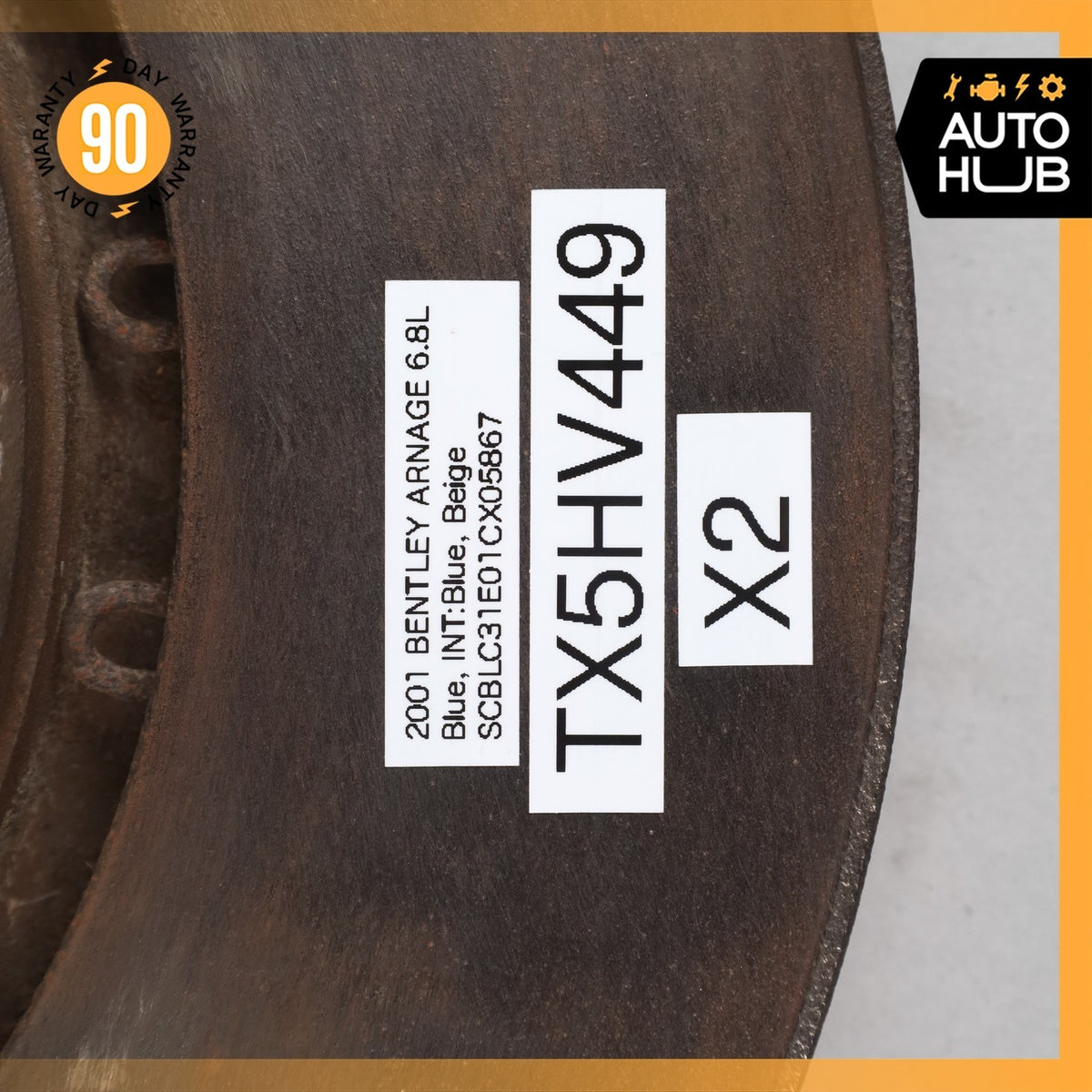 00-10 Bentley Arnage / RR Seraph Rear Brake Rotor Rotors Set PC56961PB OEM 42k - photo 24