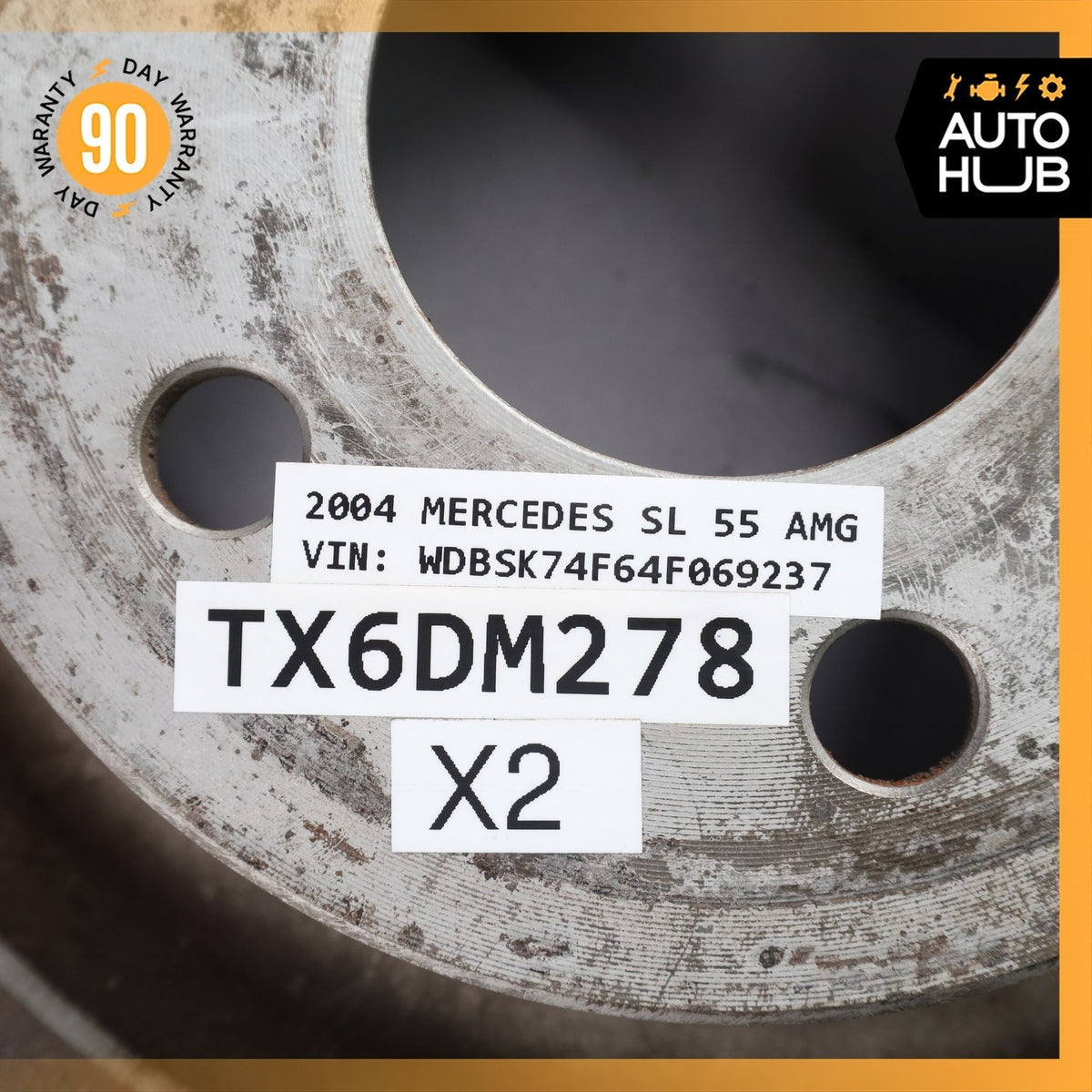 Mercedes R230 SL55 SL65 AMG SL600 CL550 Front Brake Rotors 2304210712 OEM 76k - photo 23