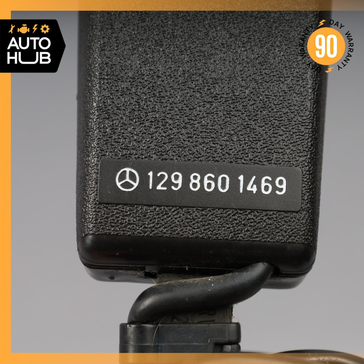 90-02 Mercedes R129 500SL SL320 Right Side Seat Belt Seatbelt Buckle Black OEM - photo 11