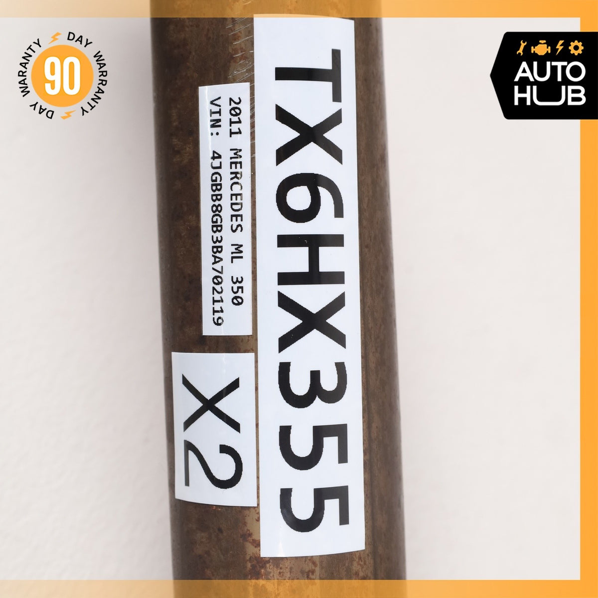 06-11 Mercedes W164 ML350 M272 Engine Left & Right Exhaust Downpipe Set OEM - photo 18