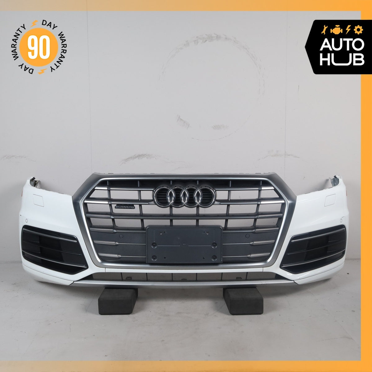 18-20 Audi FY Q5 Front Bumper Cover Assembly White OEM - photo 1