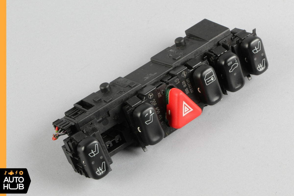 98-02 Mercedes W208 CLK320 E430 Hazard Door Lock Switch Control Panel OEM - photo 5