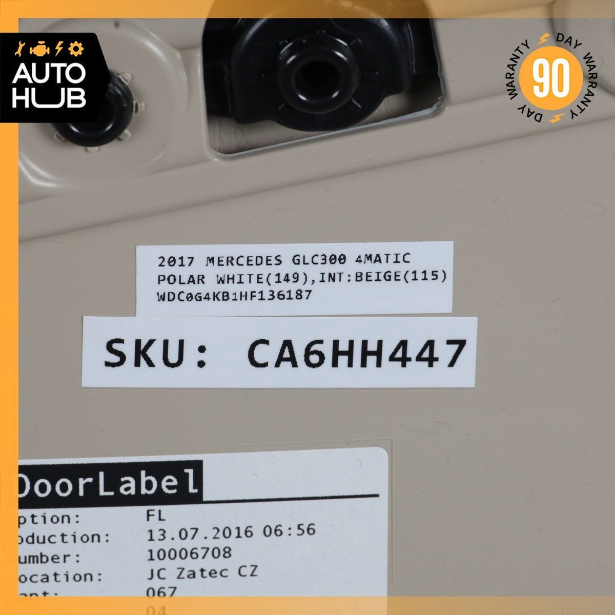 16-23 Mercedes X253 GLC300 GLC300e Front Left Side Interior Door Panel OEM - photo 22
