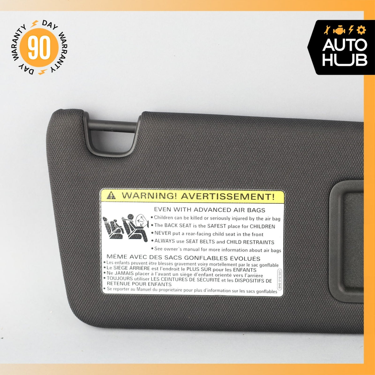 Audi 4G8 A7 Front Right Passenger Side Sunvisor Sun Visor Black 4G0857552A OEM - photo 6