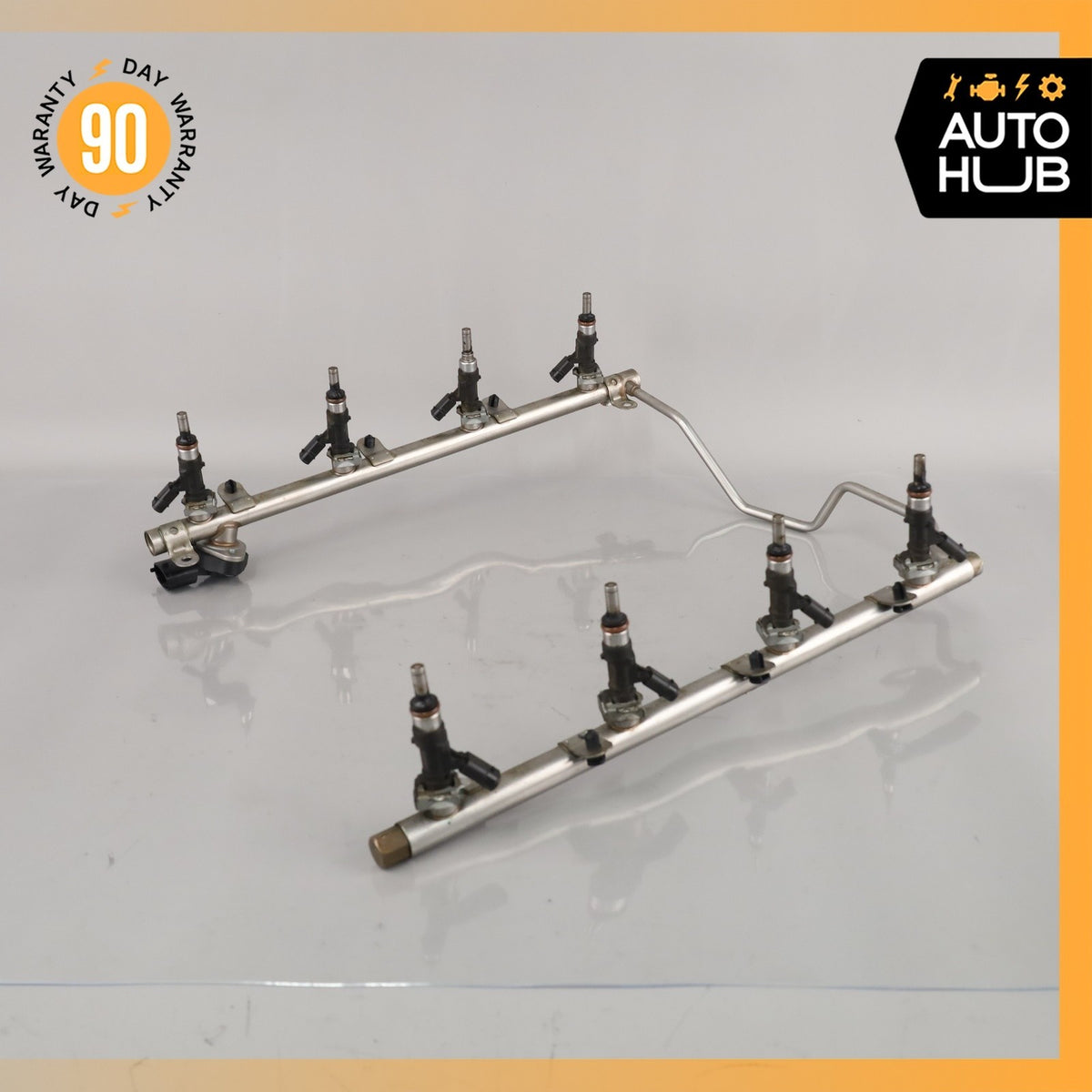 Mercedes W211 E63 SL63 CL63 AMG Engine Fuel Injector Rail w/ Injectors OEM - photo 2