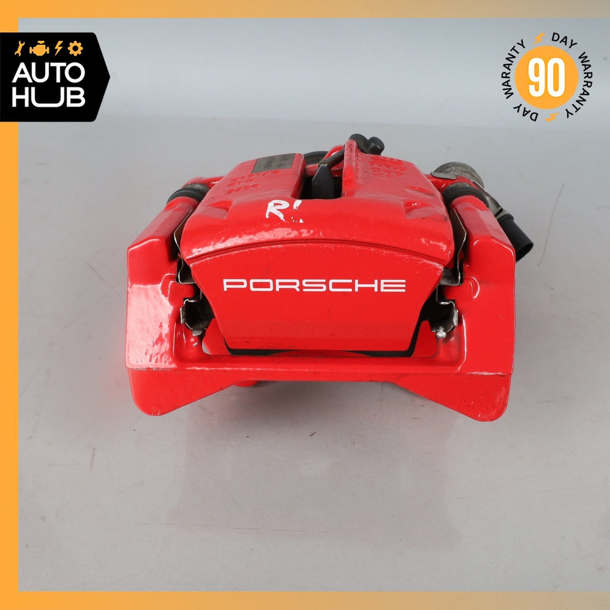 15-25 Porsche Macan 95B Rear Brake Calipers Left & Right Set w/ Actuator Red OEM - photo 4