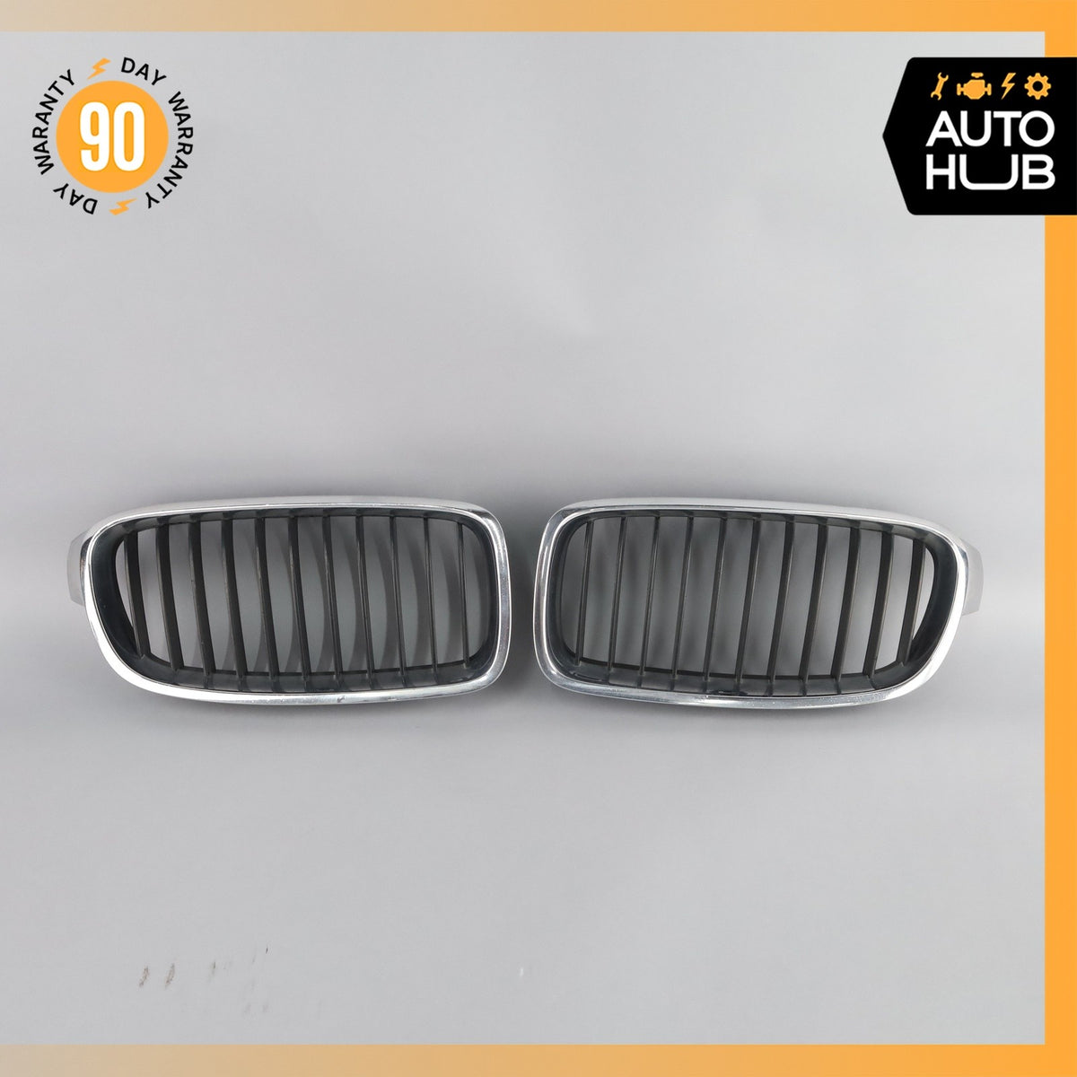 12-18 BMW F30 320i 335i Right & Left Side Radiator Hood Grill Grille OEM - photo 1