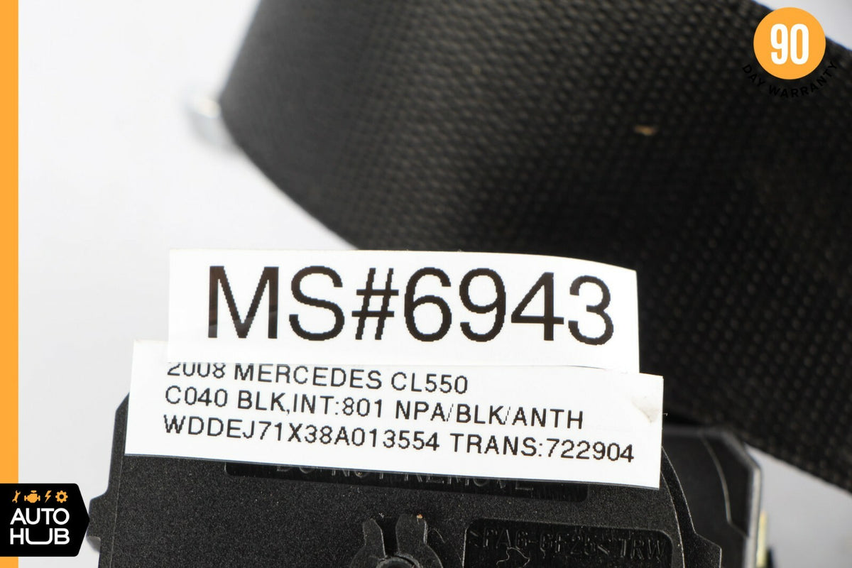 07-10 Mercedes W216 CL550 CL600 Front Right Passenger Side Seat Belt Black OEM - photo 11