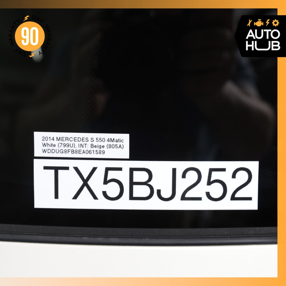 14-20 Mercedes W222 S550 S63 AMG Sedan Rear Panoramic Solar Sunroof Glass OEM - photo 16