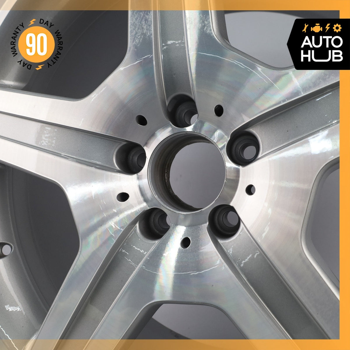 Mercedes W221 S550 CL63 AMG 8.5 x 19 19" Front Wheel Rim Polished Silver OEM - photo 8