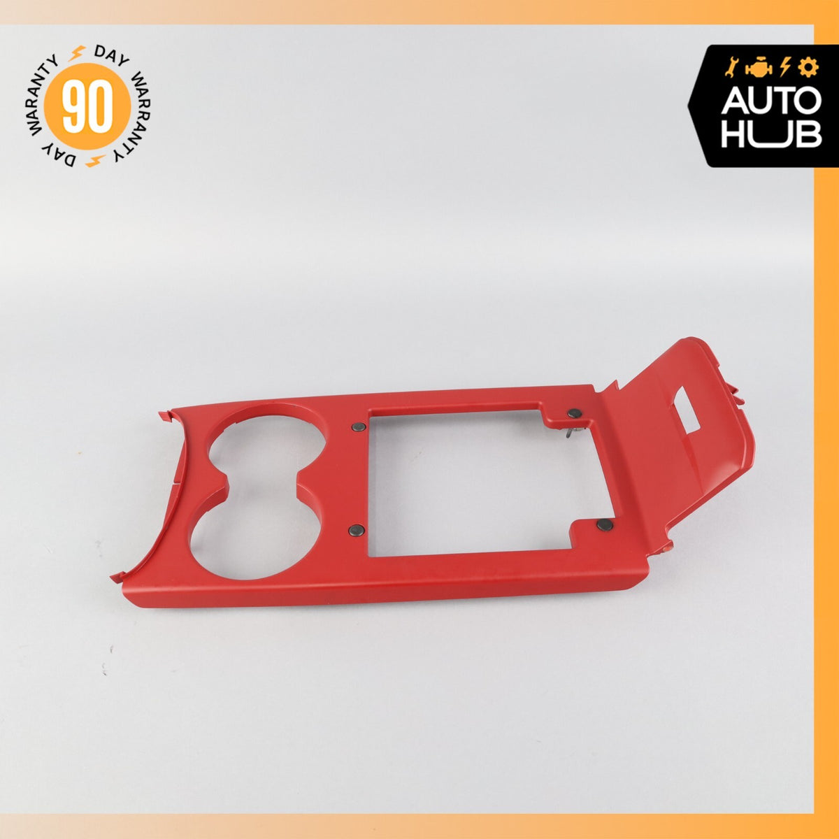 2015 Porsche Macan Turbo 95B Center Console Cupholder Compartment Bezel Red OEM - photo 2