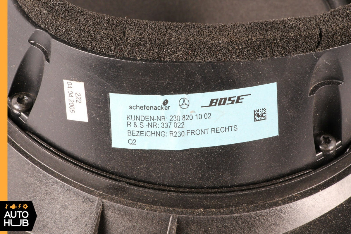 03-08 Mercedes R230 SL500 SL55 Door Audio Speaker Bose Right Passenger Side OEM - photo 11