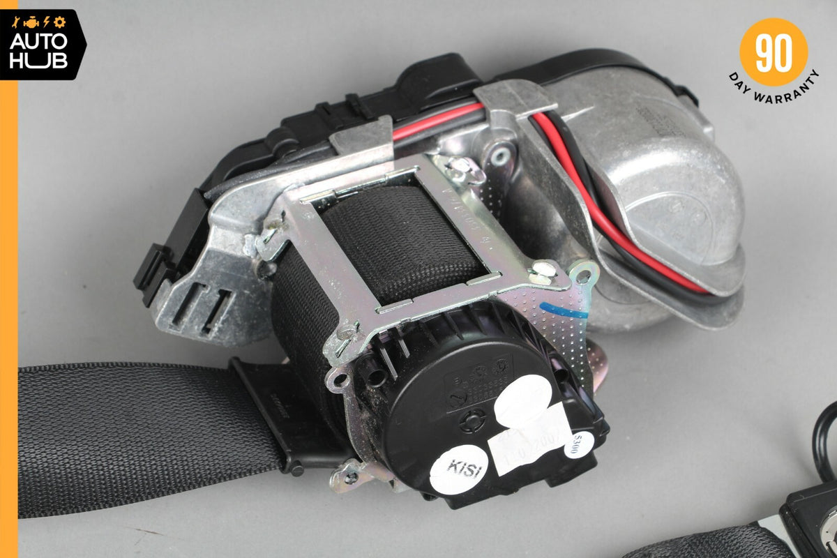 07-09 Mercedes W221 S550 S63 AMG Front Right Passenger Side Seat Belt Black OEM - photo 2