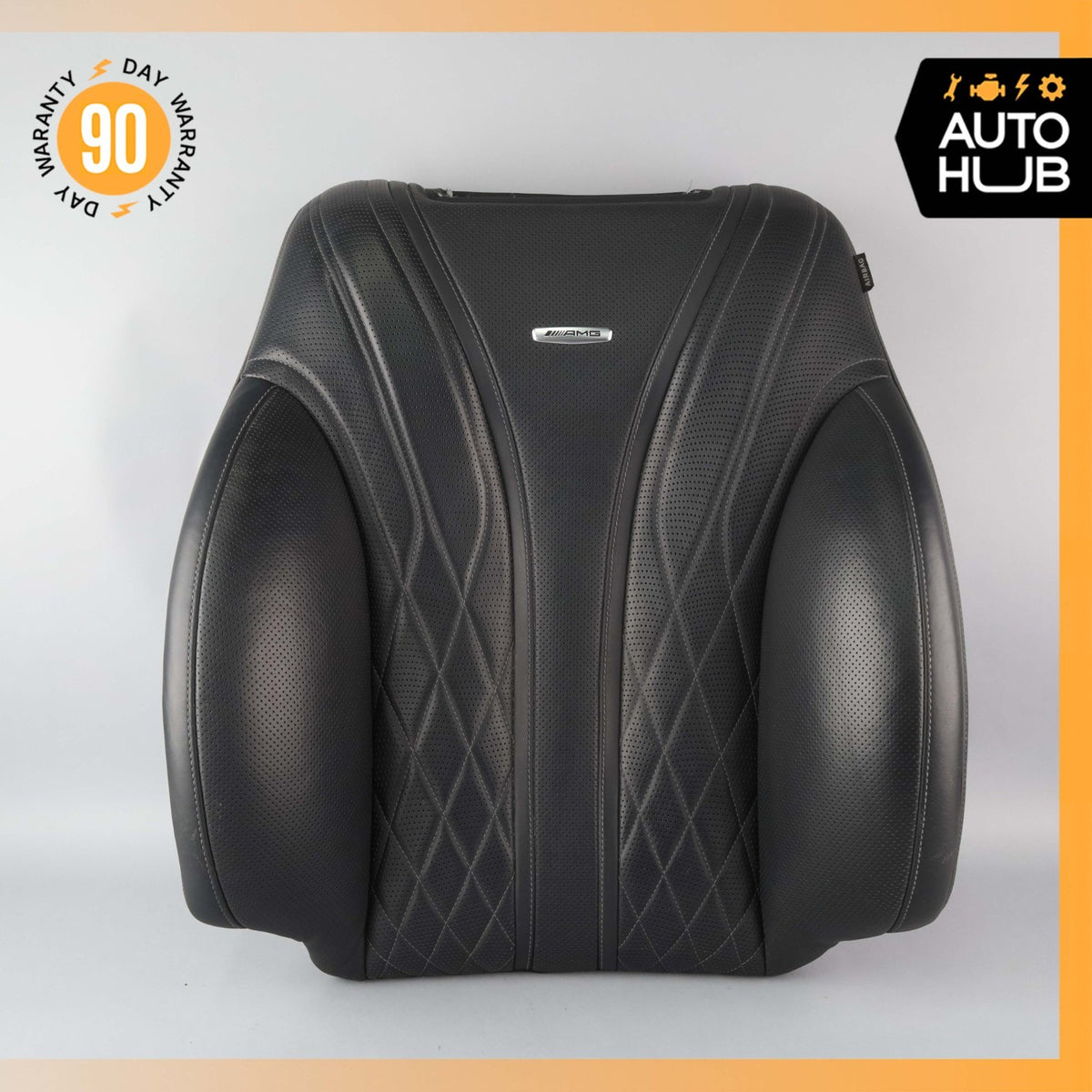 Mercedes W222 S63 AMG Front Left Seat Upper Back Cushion Exclusive Black OEM - photo 1