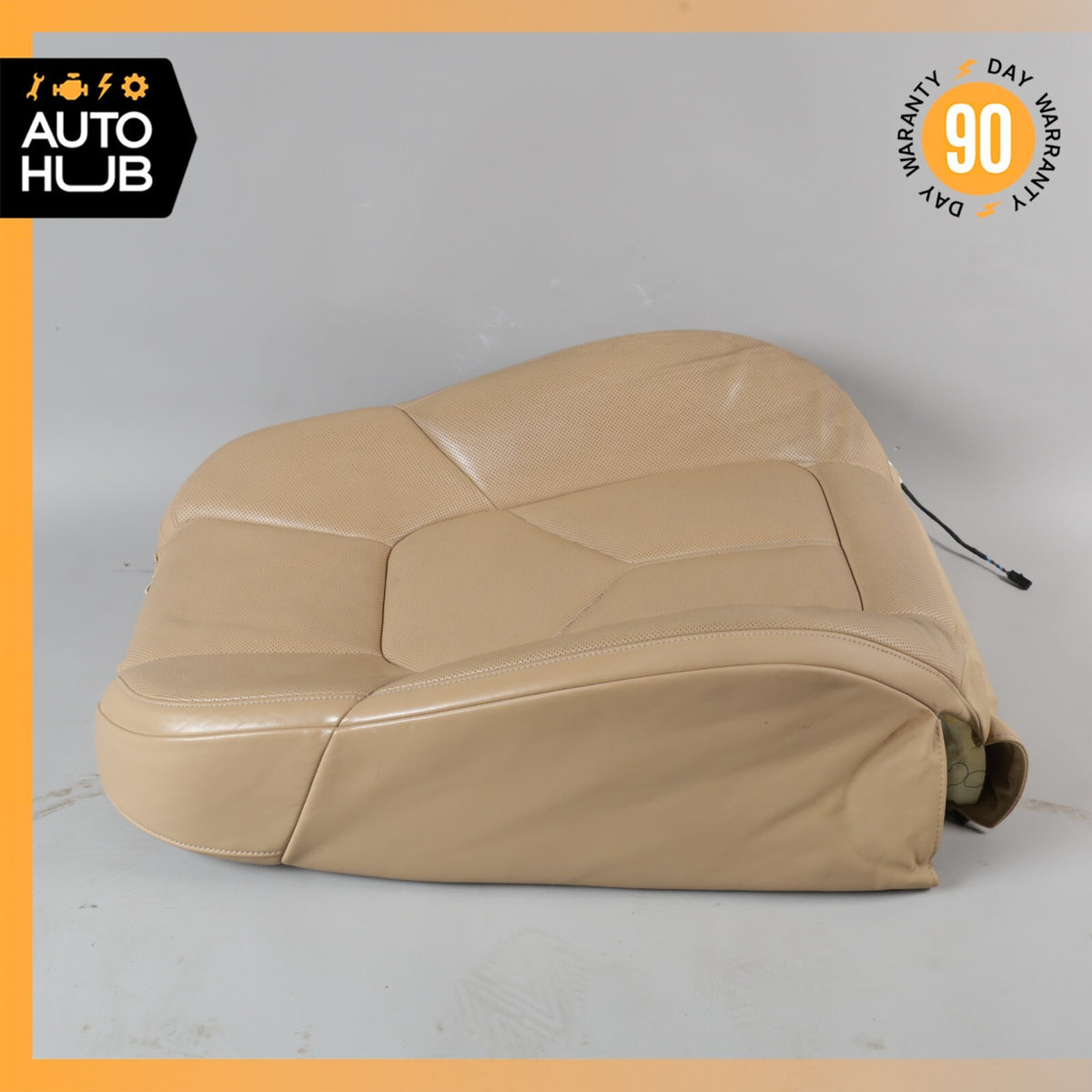 15-18 Porsche Macan S 95B Front Left Side Seat Upper Cushion Leather Beige OEM - photo 9