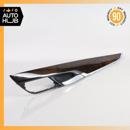14-18 BMW F15 X5 Right Passenger Side Interior Door Molding Panel Wood OEM - photo 1