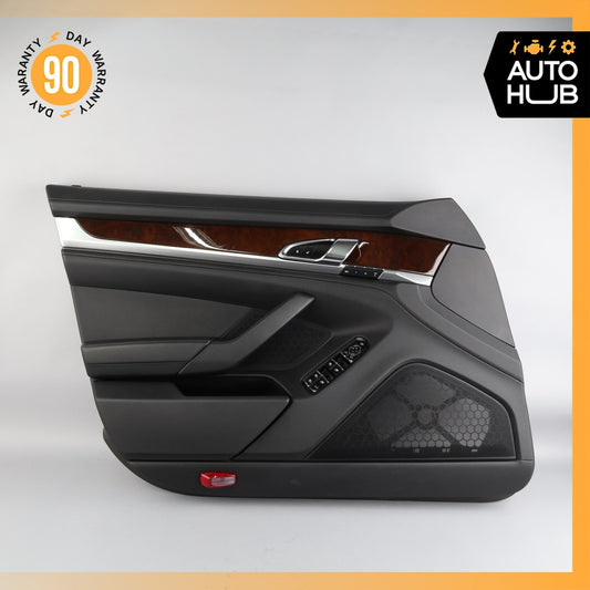10-16 Porsche Panamera 970 Front Left Interior Door Panel Black OEM - photo 1