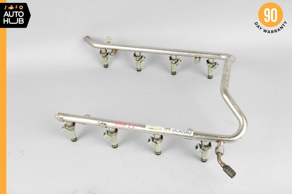 00-06 Mercedes R230 SL500 CLK430 E500 Fuel Injector Rail W/ Injectors OEM - photo 5