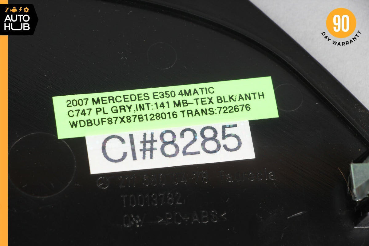 07-09 Mercedes W211 E350 E550 Right Side Dashboard Trim Cover Panel Black OEM - photo 12