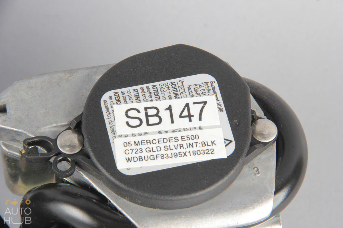 03-06 Mercedes W211 E320 E500 Front Right Passenger Side Seat Belt Black OEM - photo 7