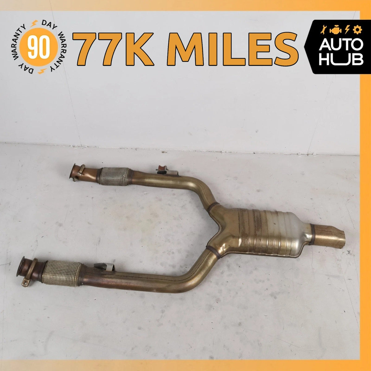 Mercedes W213 E43 AMG E450 Engine Exhaust Downpipe Center Resonator OEM 77k - photo 1