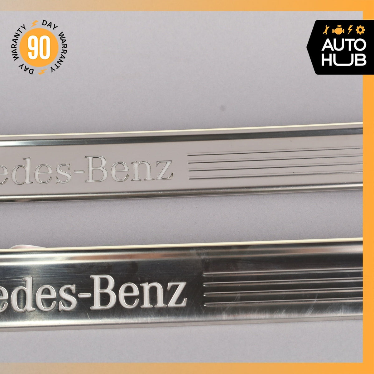 Mercedes W222 S450 S600 Front & Rear Illuminated Door Step Sill Panel Set OEM - photo 8