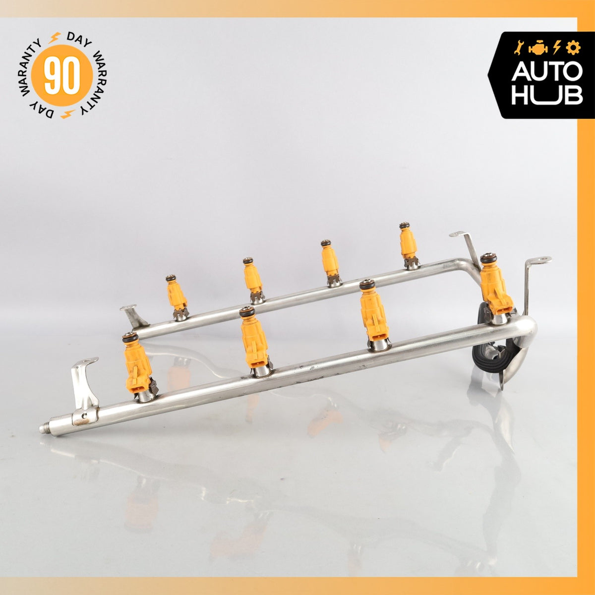 03-06 Porsche Cayenne 955 Turbo Fuel Gas Injection Rail w/ Injectors OEM - photo 8
