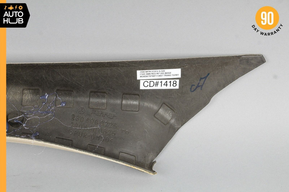 03-06 Mercedes R230 SL500 SL55 Front Right Side Interior Trim Panel A Pillar 60k - photo 10