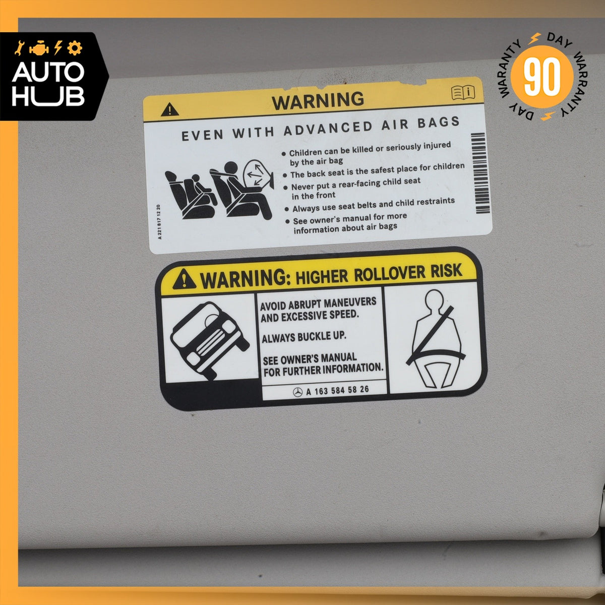 06-12 Mercedes X164 GL450 ML63 Sun Visor Sunvisor Front Left Side Gray OEM - photo 3