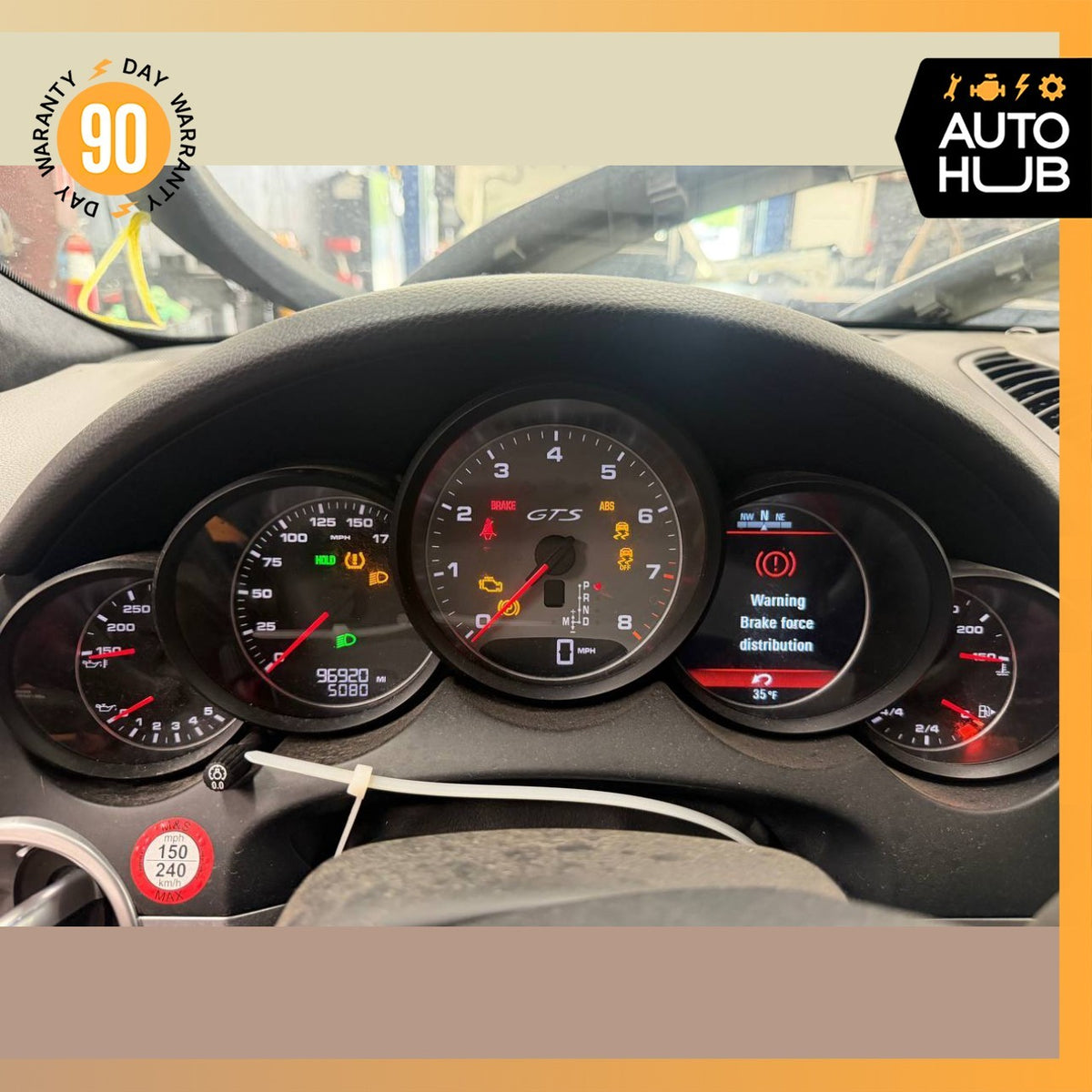 2014 Porsche Cayenne 958 GTS Instrument Speedometer Cluster OEM 96k - photo 2