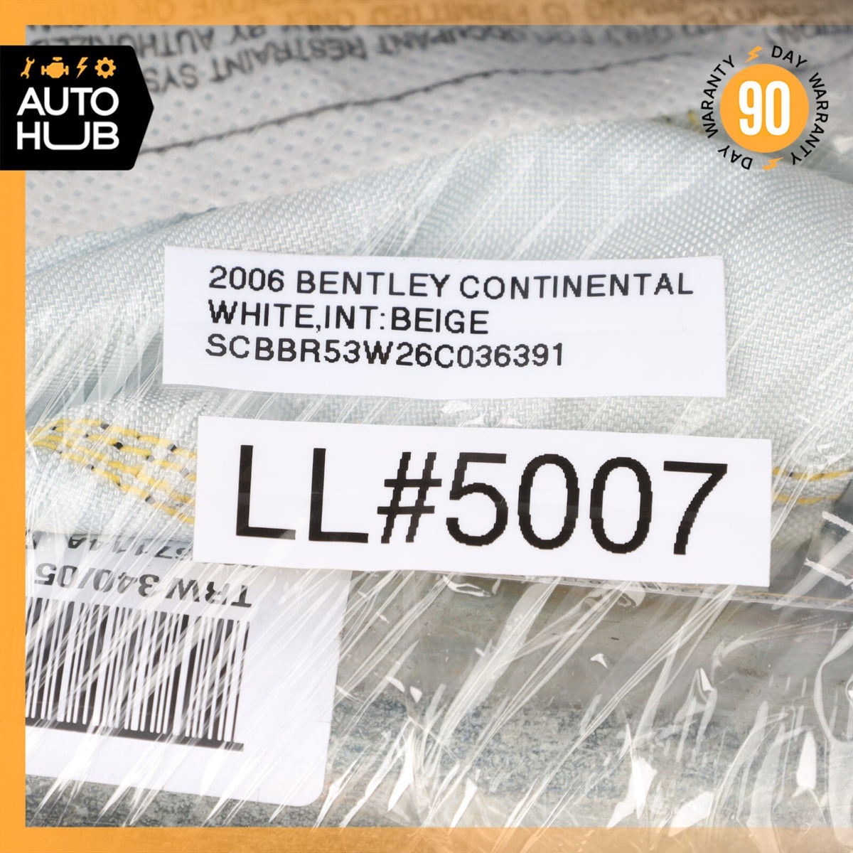 06-13 Bentley Continental Flying Spur Roof Curtain Air Bag Left Side OEM 80k - photo 15