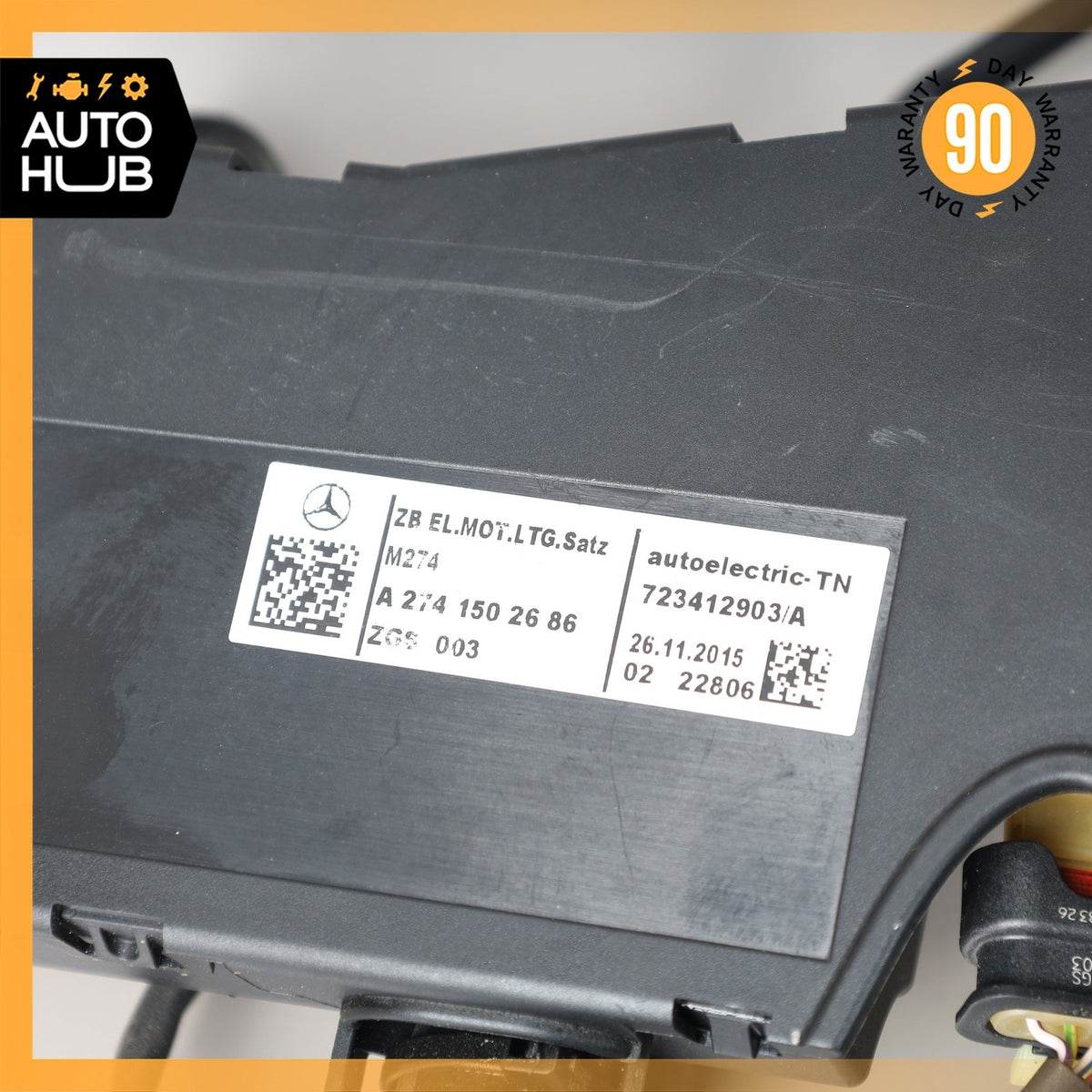 17-19 Mercedes W205 C300 E300 2.0L M274 Engine Motor Wire Wiring Harness OEM 70k - photo 14