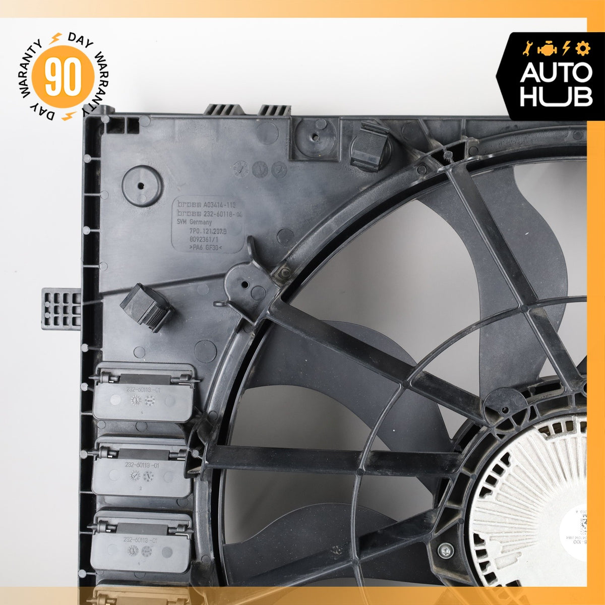 11-18 Porsche Cayenne 958 Turbo Engine Cooling Fan Assembly 95810606120 OEM 92k - photo 3