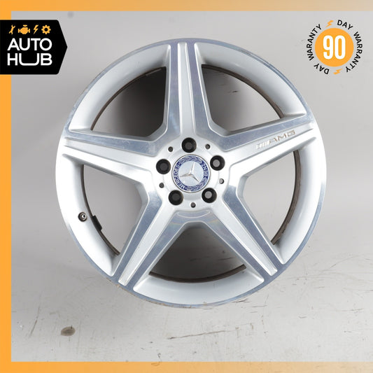 Mercedes W221 S550 CL550 AMG 9.5 x 19 19" Rear Wheel Rim Silver 2214016102 OEM - photo 1