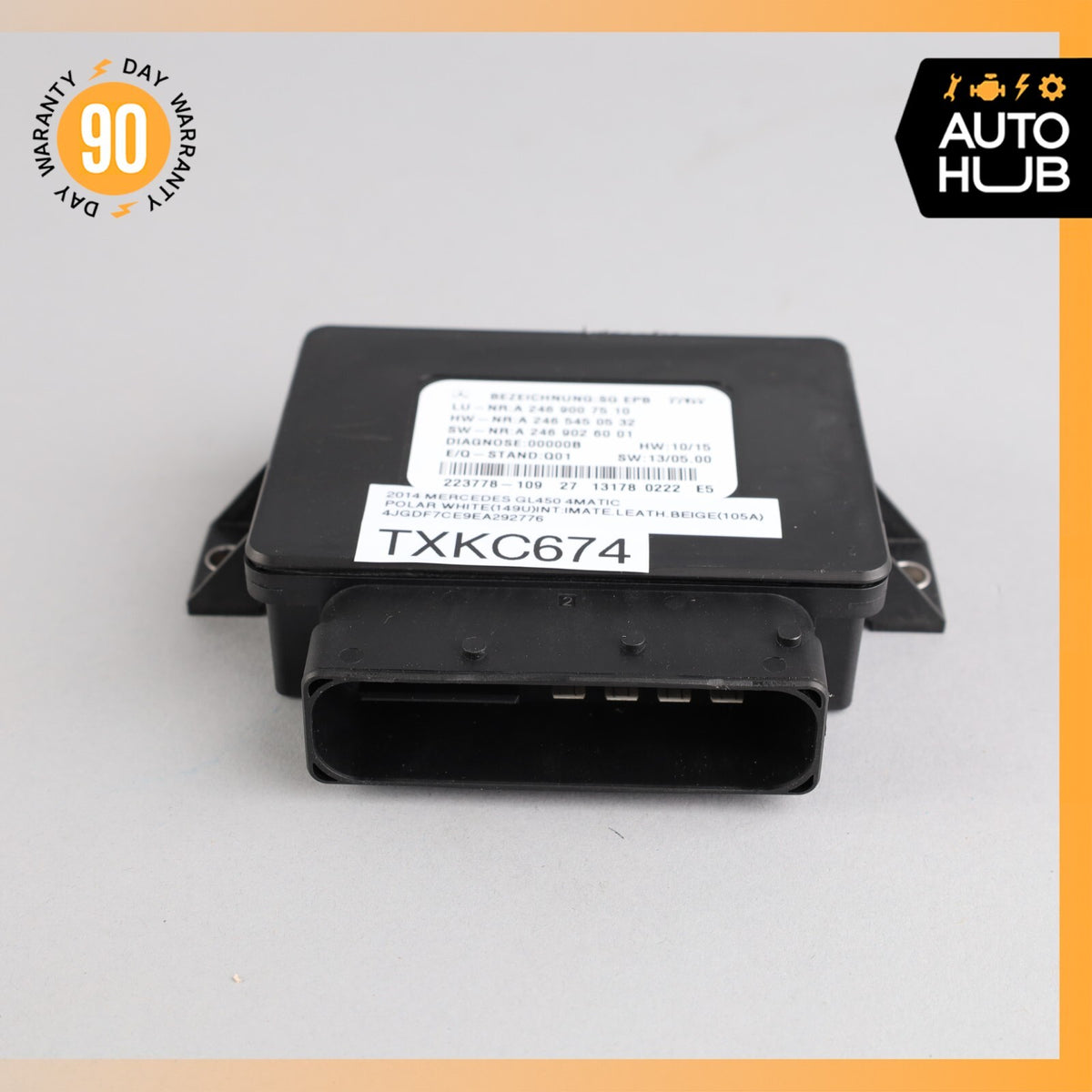12-16 MercedesX166 GL450 SLK350 Hand Parking Brake Control Module Unit OEM - photo 5