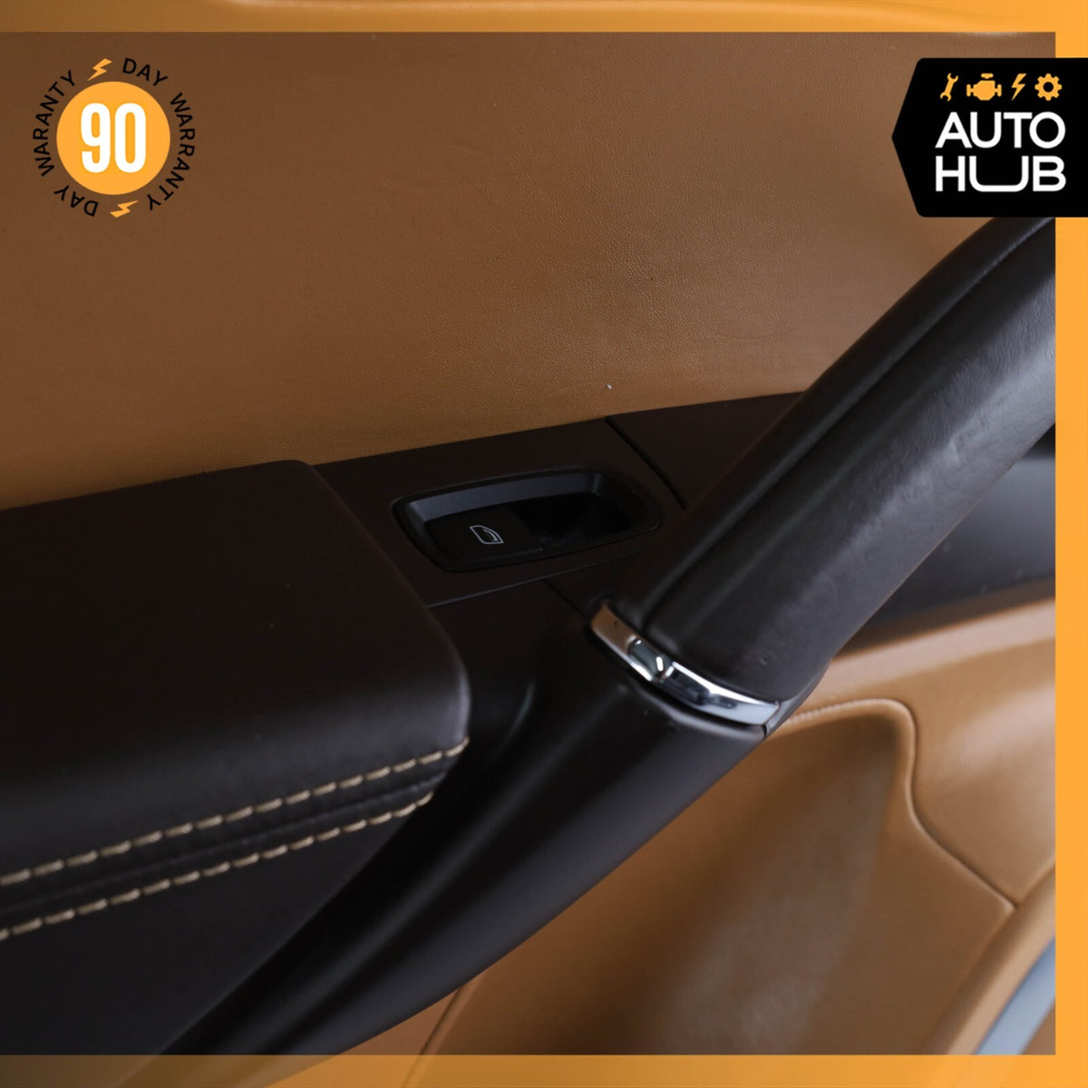 Porsche Cayenne 958 Turbo Rear Left Side Interior Door Panel Natur Leather OEM - photo 11