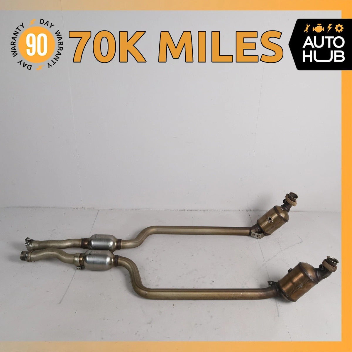 Mercedes W212 E350 RWD Engine Exhaust Downpipe Set OEM 70k - photo 1