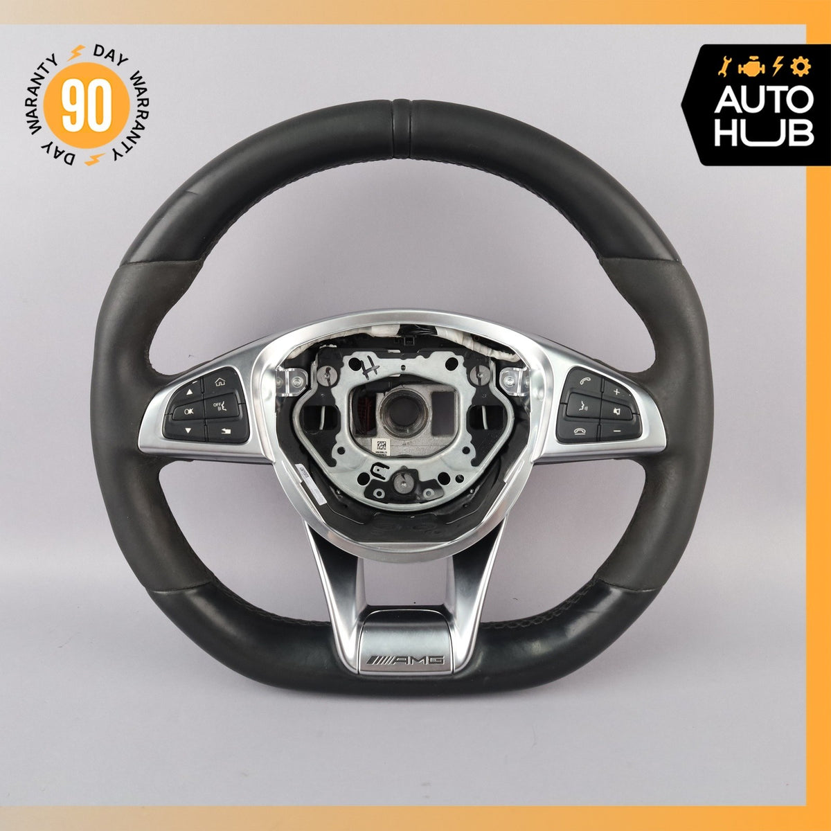 15-18 Mercedes W205 C43 GLC63 AMG Steering Wheel Flat Bottom Suede OEM - photo 1