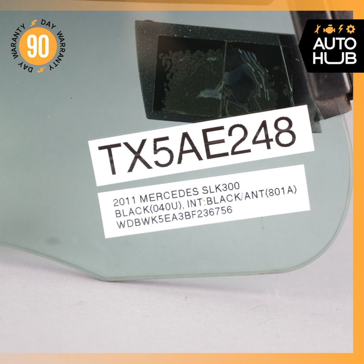 05-11 Mercedes R171 SLK300 SLK55 SLK280 Quarter Window Glass Rear Right Side OEM - photo 10