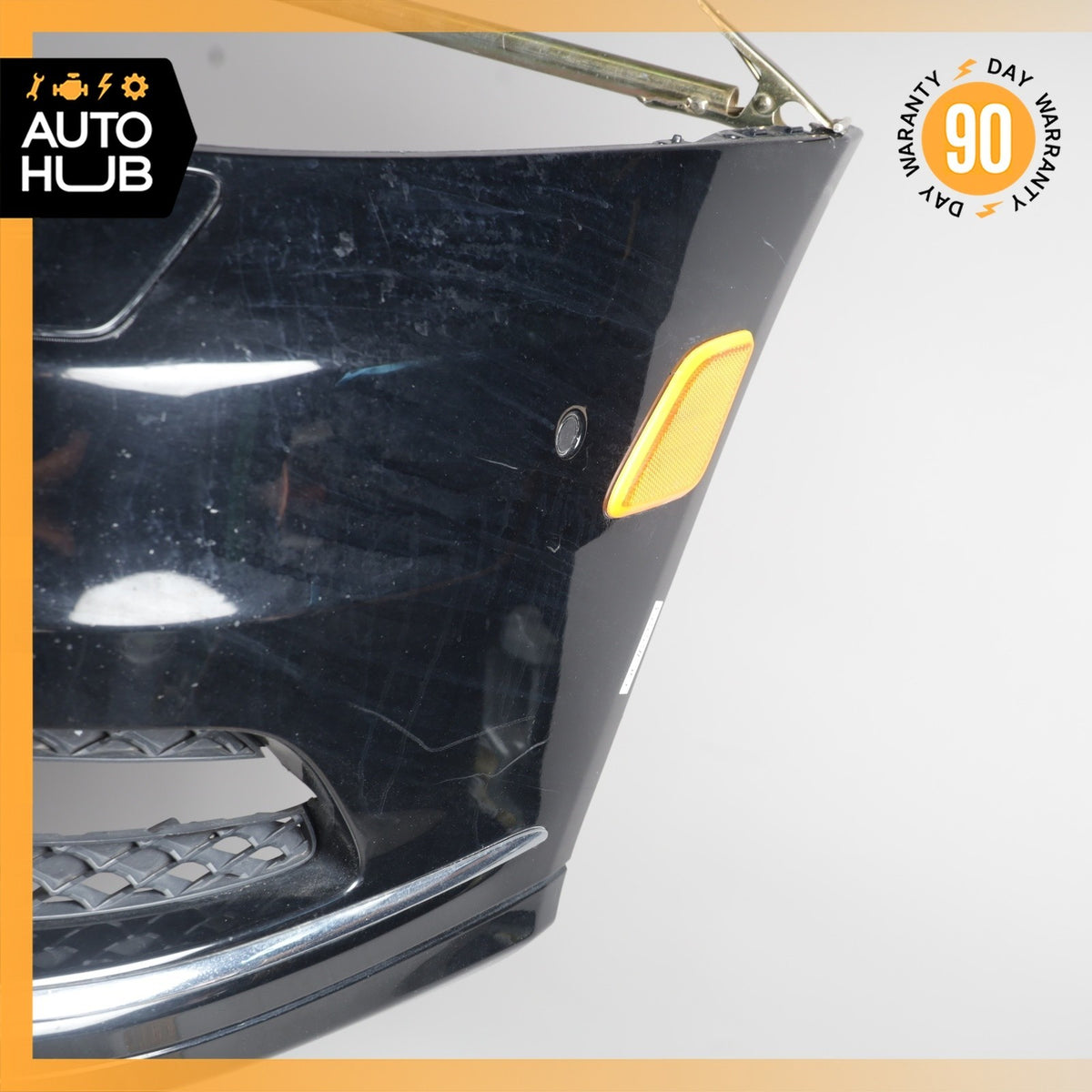 10-13 Mercedes W221 S400 S550 Base Front Bumper Cover Assembly Black OEM - photo 9
