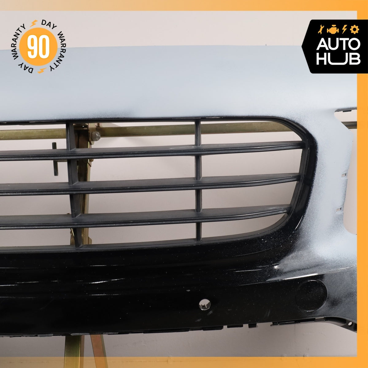 15-18 Porsche Cayenne 958 Base Front Bumper Cover Assembly Black OEM - photo 7