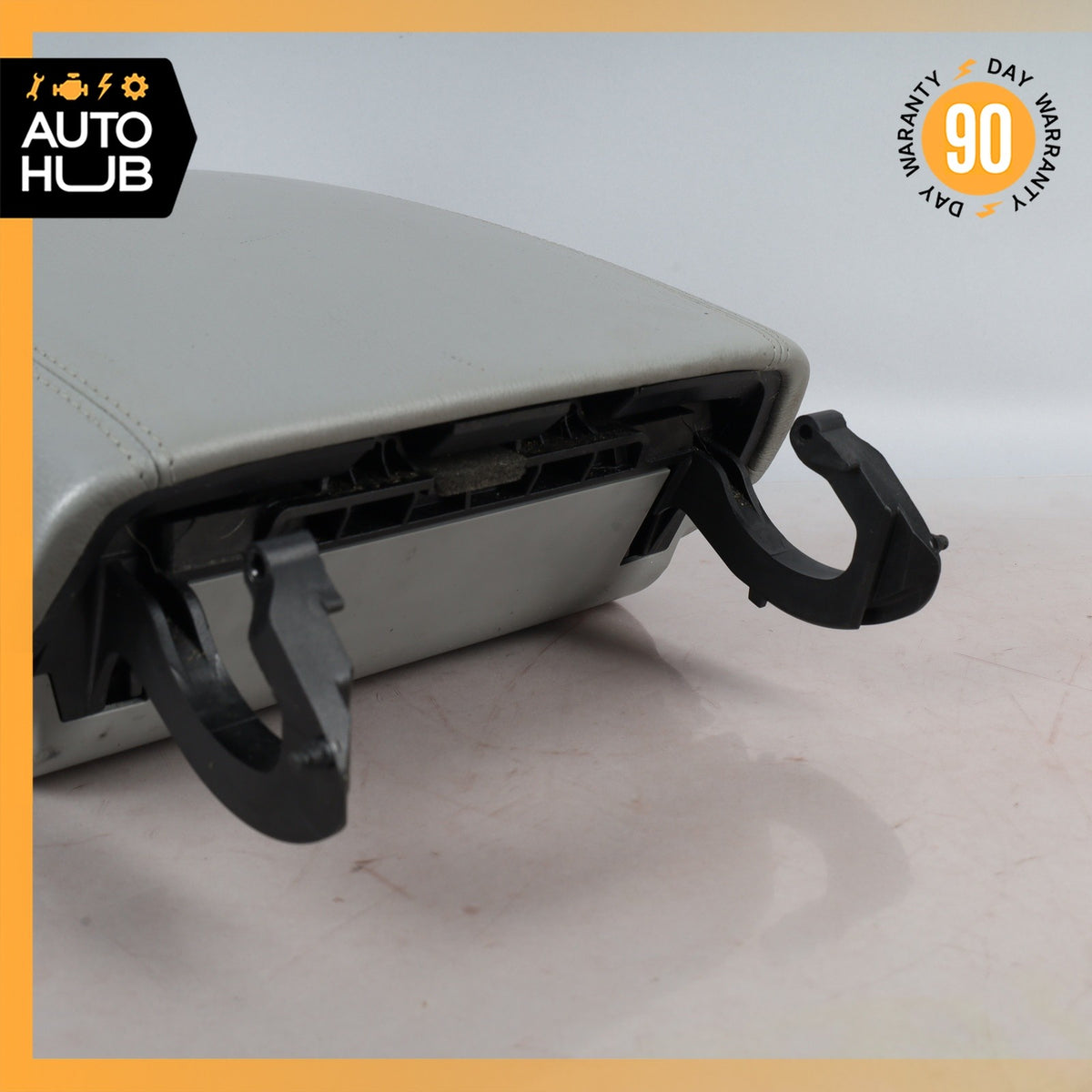 03-10 Porsche Cayenne 955 Front Center Console Armrest Arm Rest Leather Gray OEM - photo 9