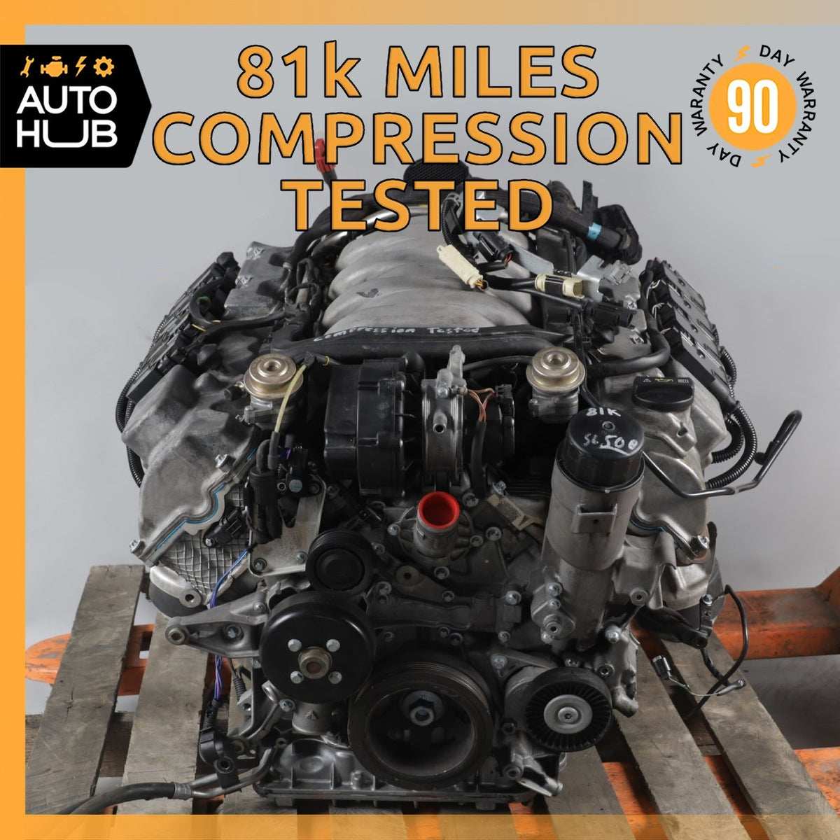 99-06 Mercedes R230 SL500 E500 CLK500 Engine Motor Assembly 5.0 V8 M113 OEM 81k - photo 1