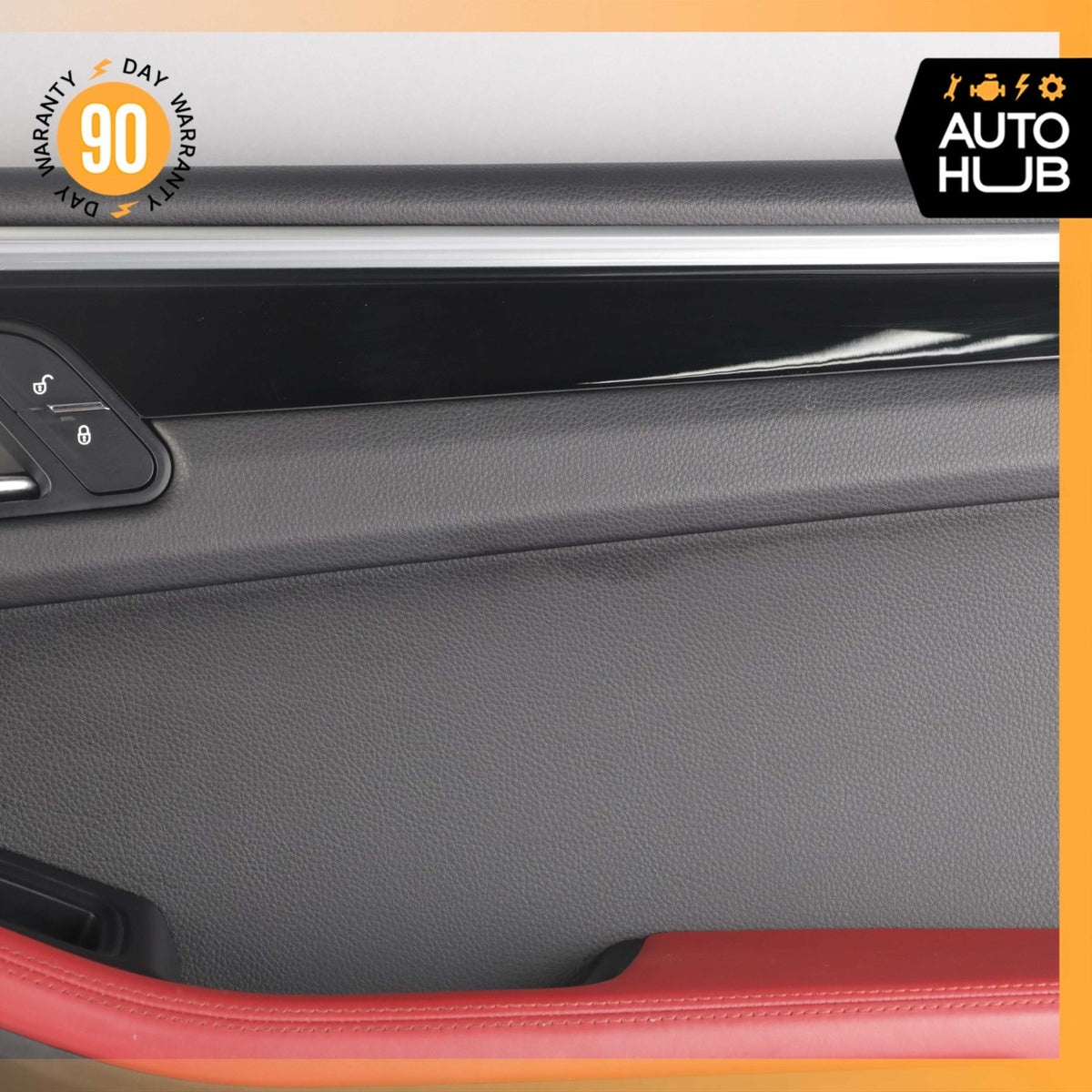 15-24 Porsche Macan 95B Front Right Passenger Side Interior Door Panel Black OEM - photo 3
