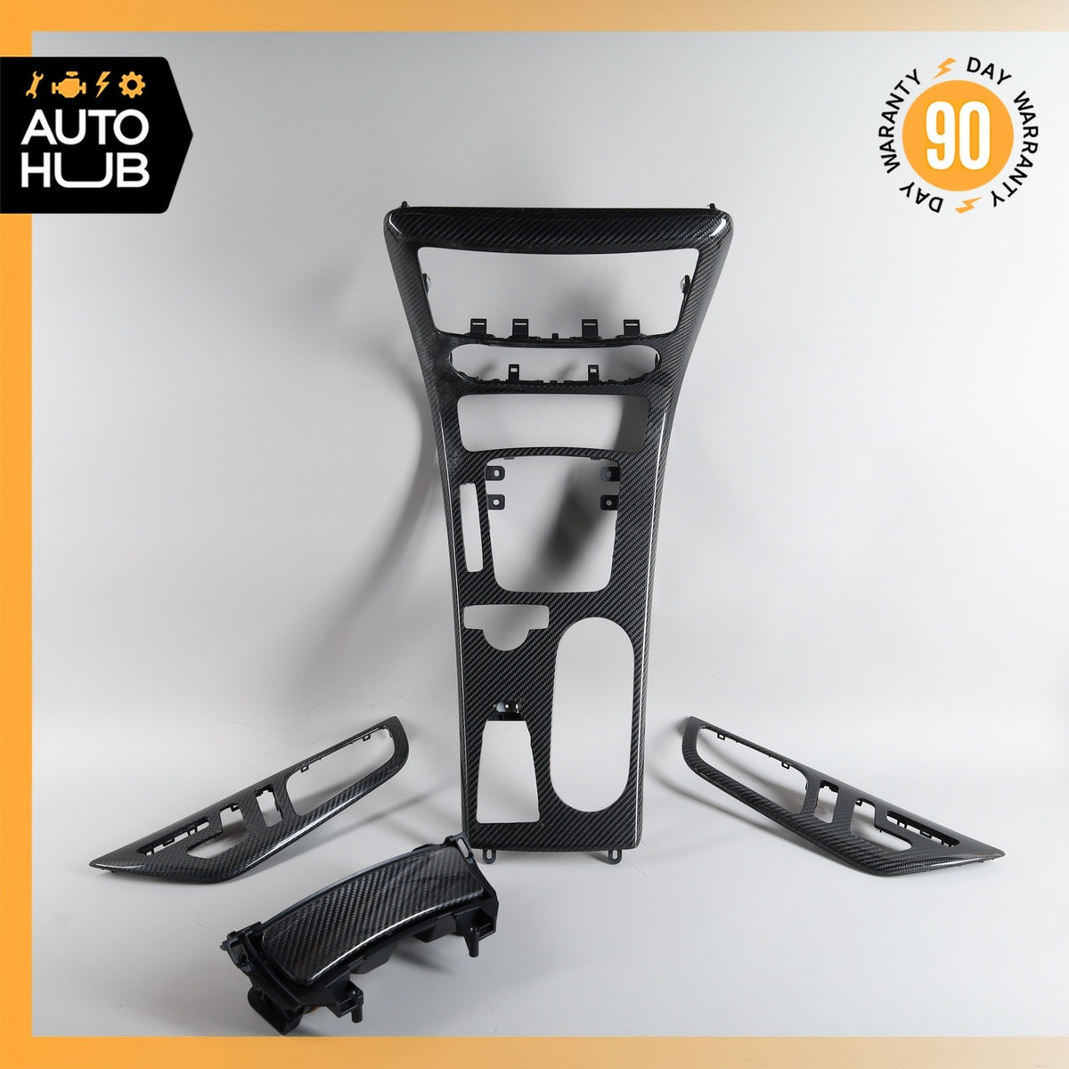 12-16 Mercedes R172 SLK350 Center Console Door Panel Trim Set Carbon OEM 74k - photo 2