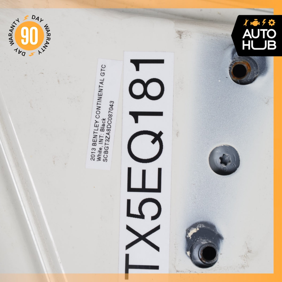 12-18 Bentley Continental GTC Convertible Trunk Lid Panel Assembly White OEM 55k - photo 18