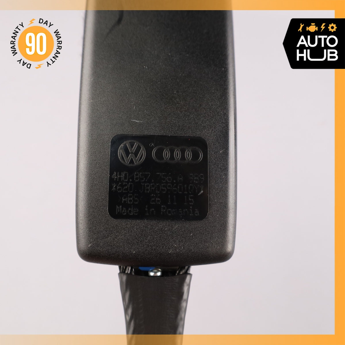 11-18 Audi D4 A8 Front Right Seat Belt Seatbelt Buckle OEM - photo 9