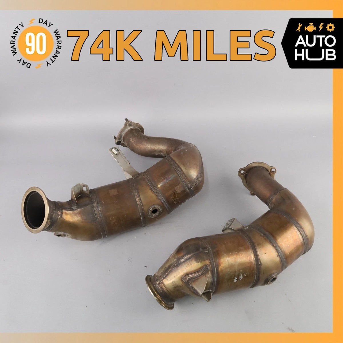 Porsche Macan 95B S GTS Turbo Engine Exhaust Downpipe Left & Right Side OEM 74k - photo 1